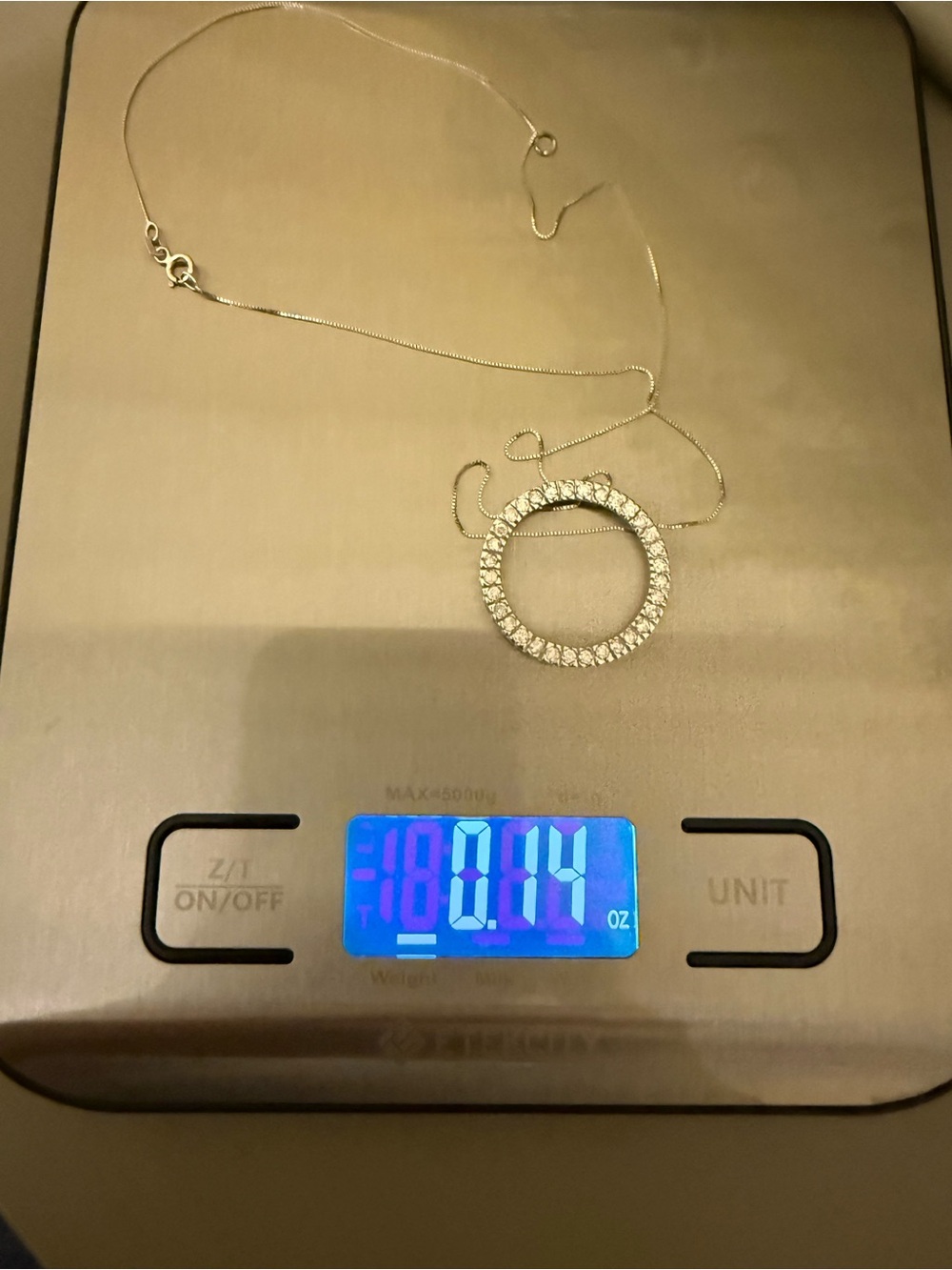 Zales 10k Circle Pendant 1 CTW Natural Damond White Gold NIB - Picture 6 of 6